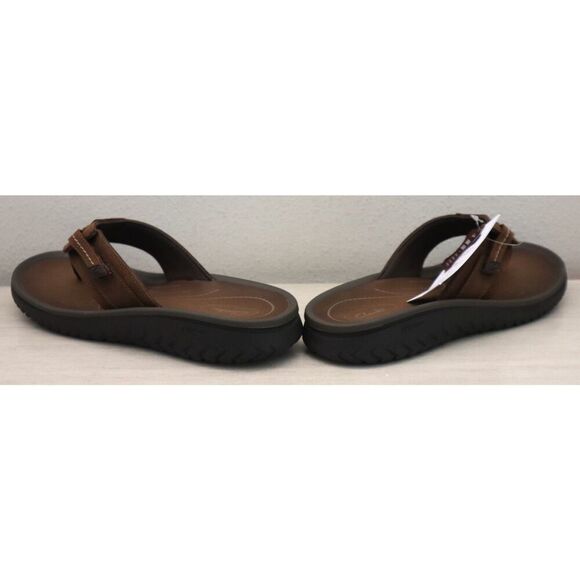 Clarks 261-76987 Men Sz 8M Brown Beeswax Leather Wesley Sun Slip-On Sandals SIB - Picture 10 of 11
